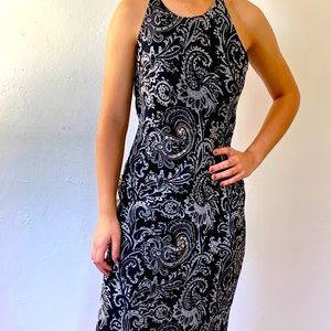 Chelsea Nites, Paisley Print, Maxi Dress
